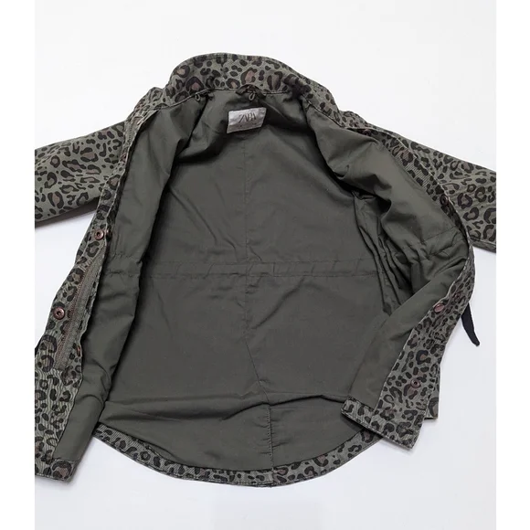 ZARA GIRLS Animal Print Jacket With Removable Inner Vest Size 5